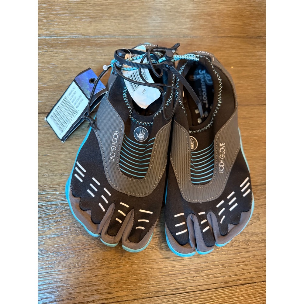 Body Glove 3T Barefoot Cinch Womens Water Shoes Black Oasis Blue 5 New Toe shoes
